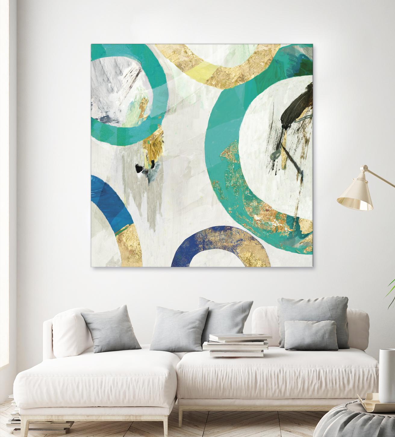 Green Rings II by Tom Reeves on GIANT ART - green abstract