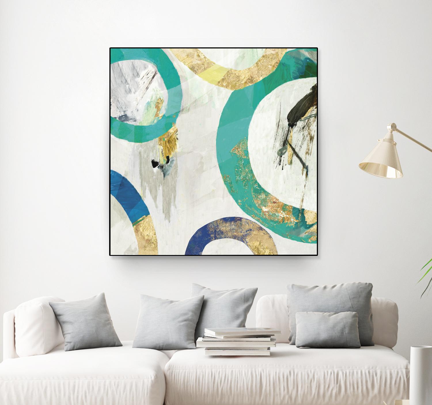 Green Rings II by Tom Reeves on GIANT ART - green abstract