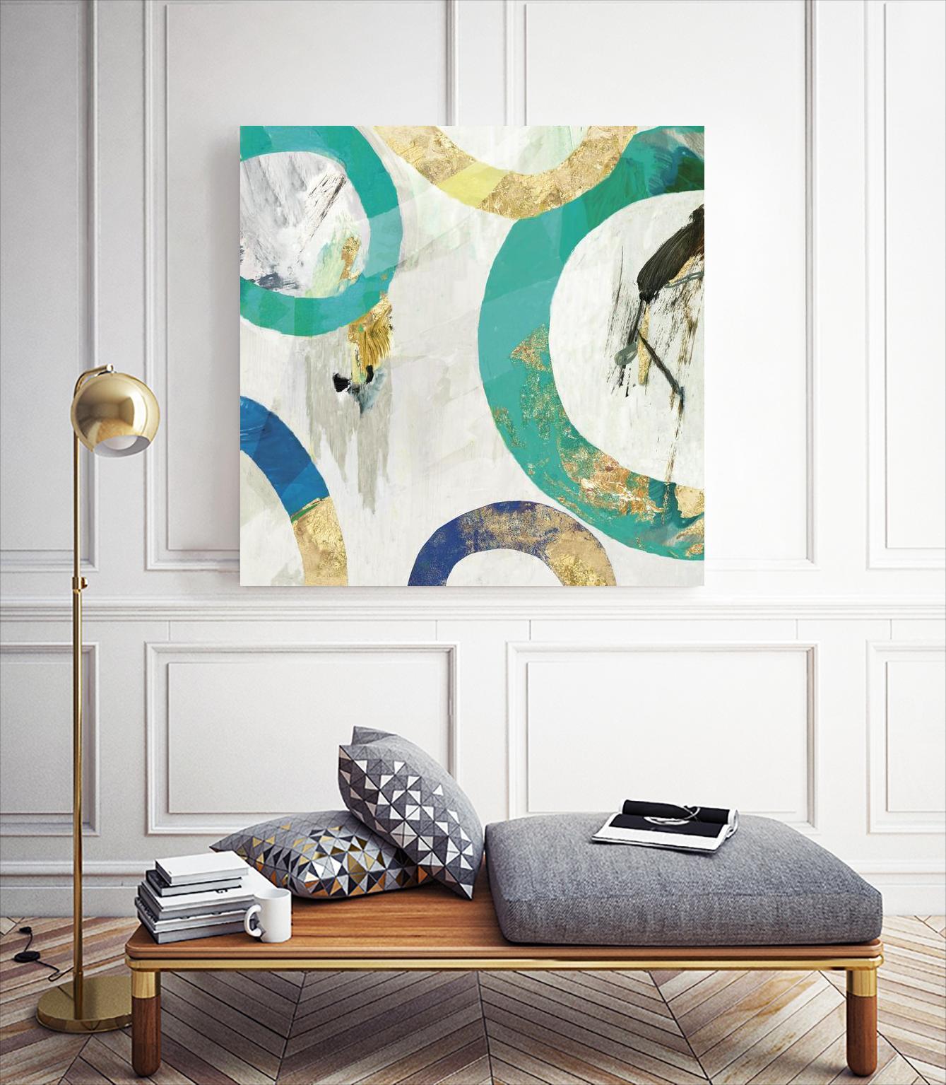 Green Rings II by Tom Reeves on GIANT ART - green abstract