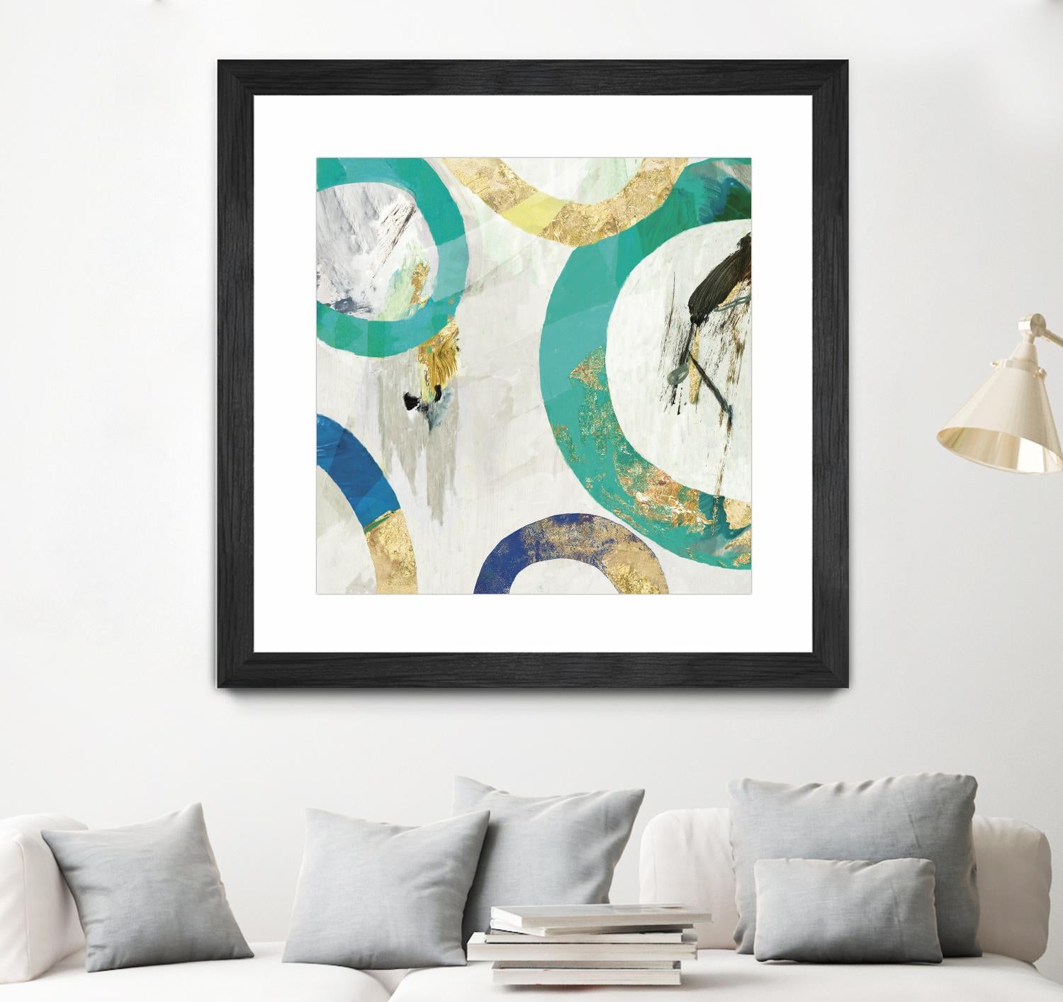 Green Rings II by Tom Reeves on GIANT ART - green abstract