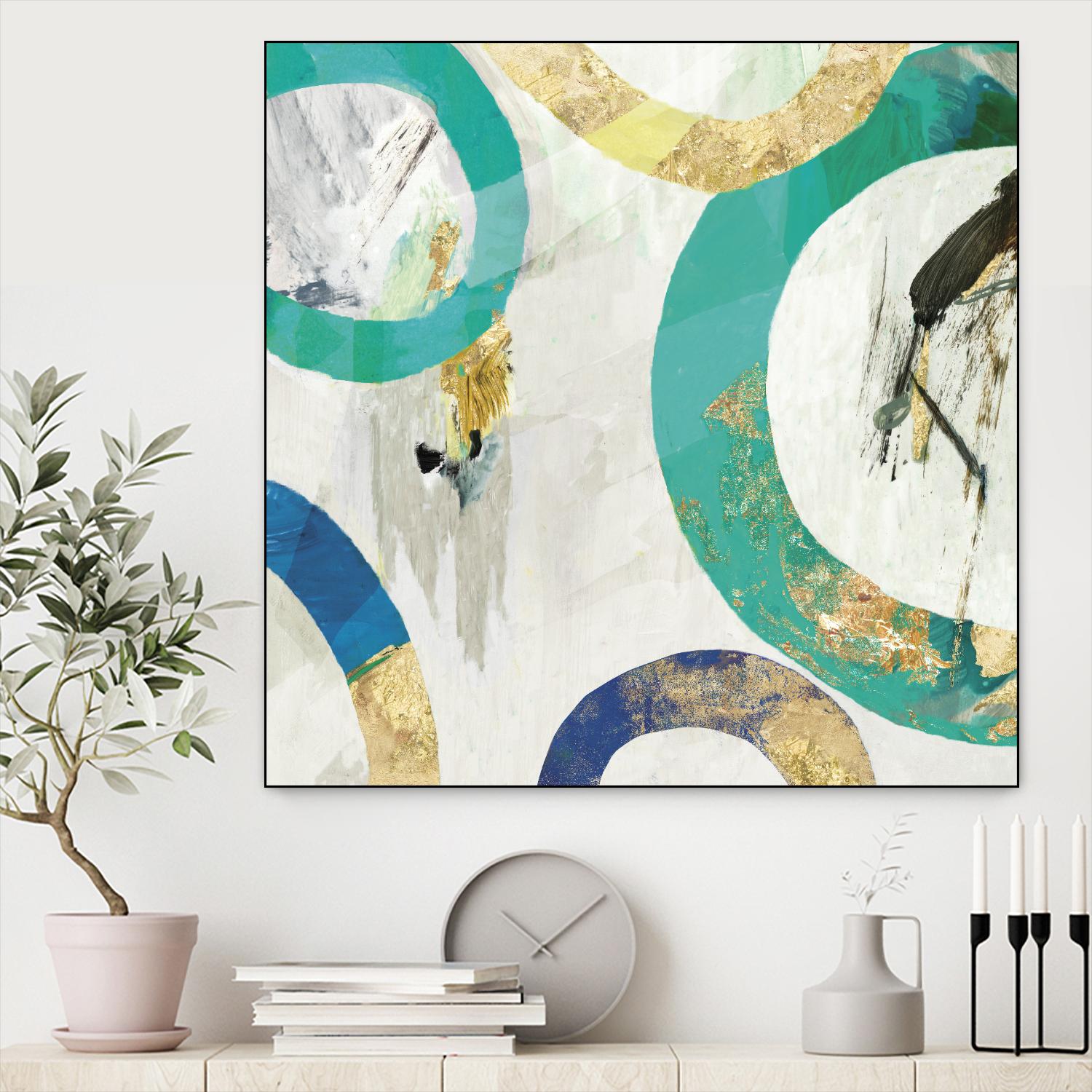 Green Rings II by Tom Reeves on GIANT ART - green abstract