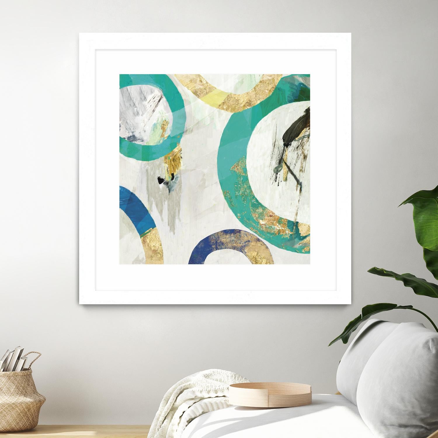 Green Rings II by Tom Reeves on GIANT ART - green abstract