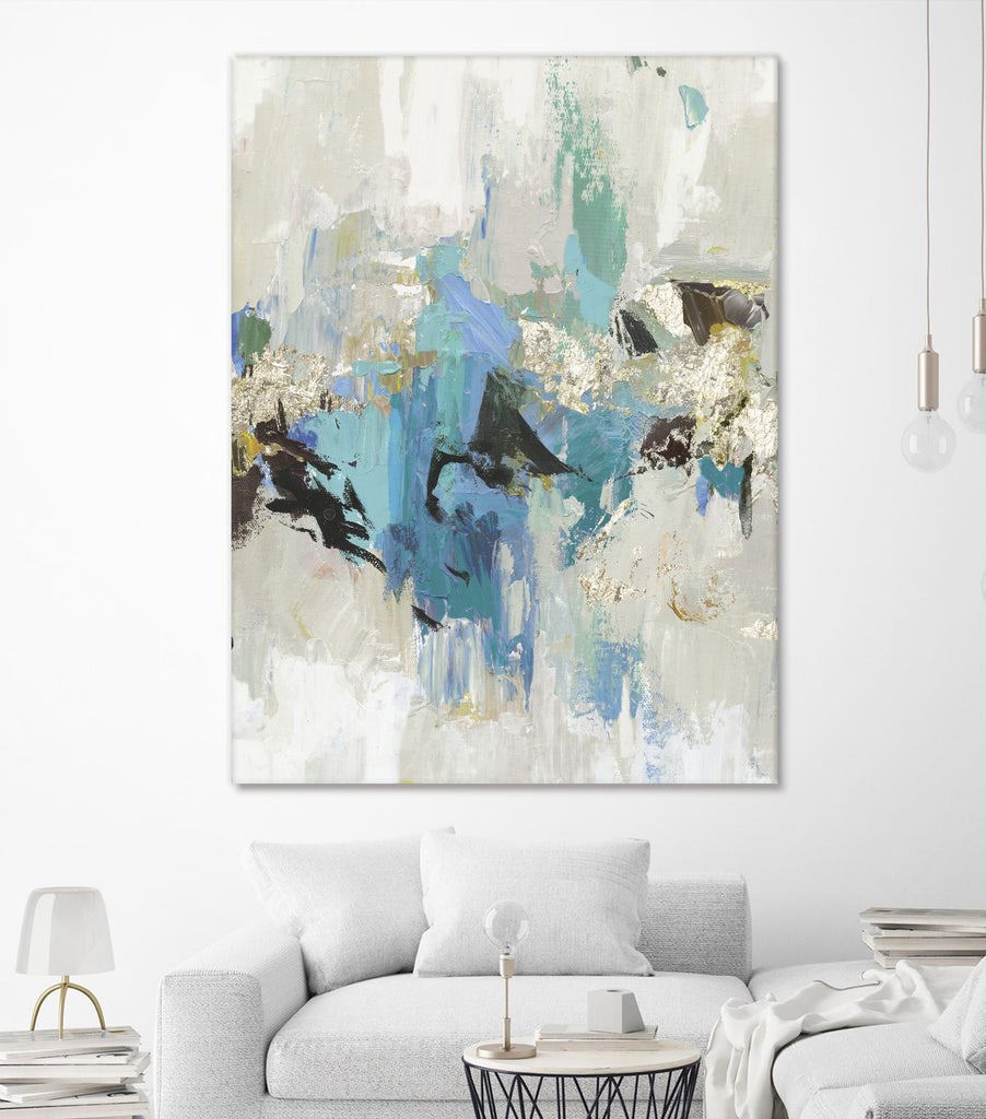 Blue Silver I by Tom Reeves on GIANT ART - white abstract