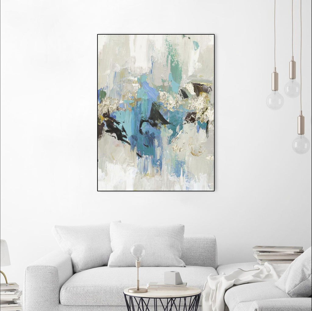 Blue Silver I by Tom Reeves on GIANT ART - white abstract