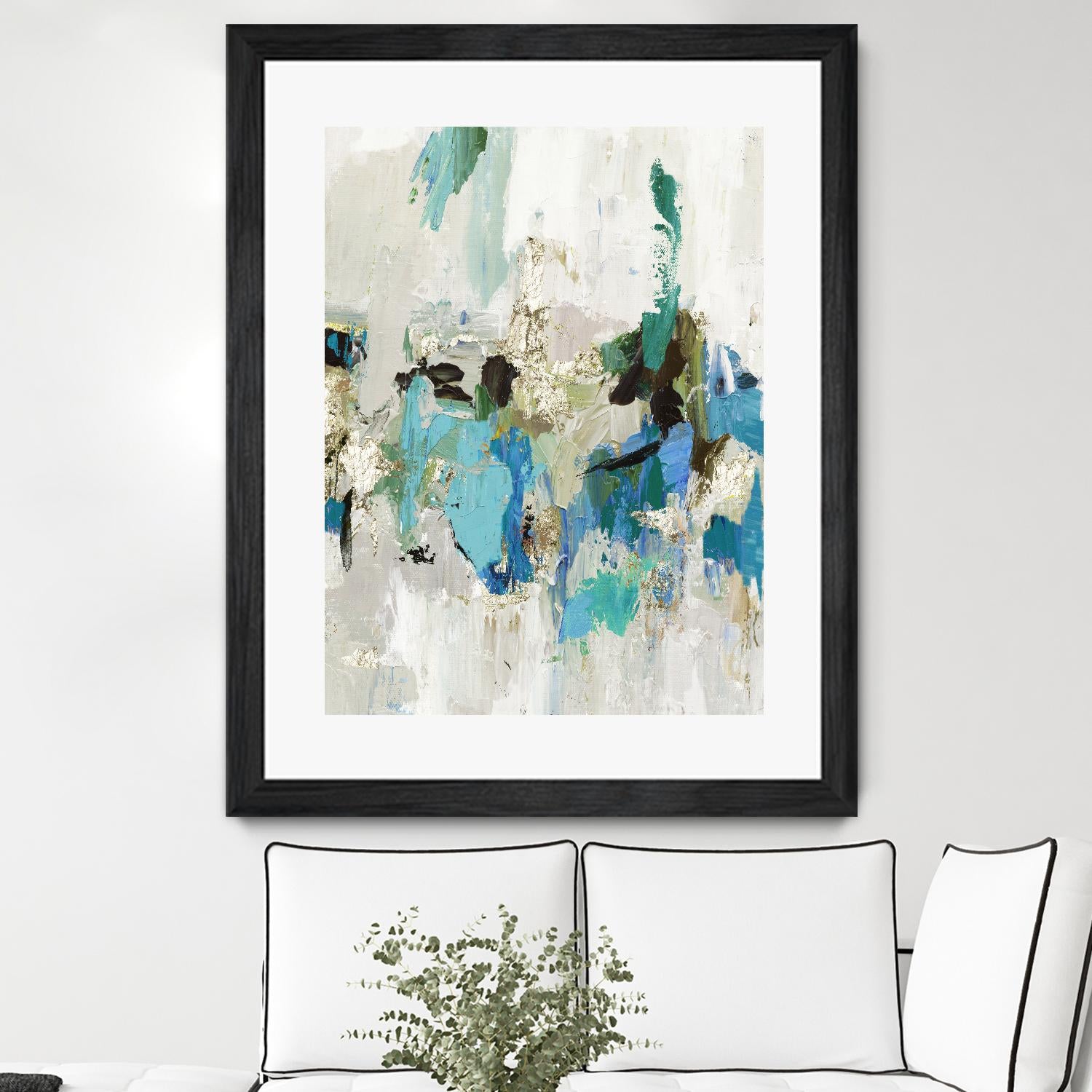 Blue Silver II by Tom Reeves on GIANT ART - blue abstract