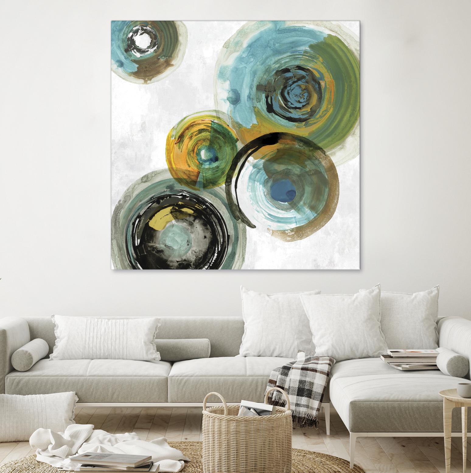 Spirals III by Tom Reeves on GIANT ART - yellow abstract