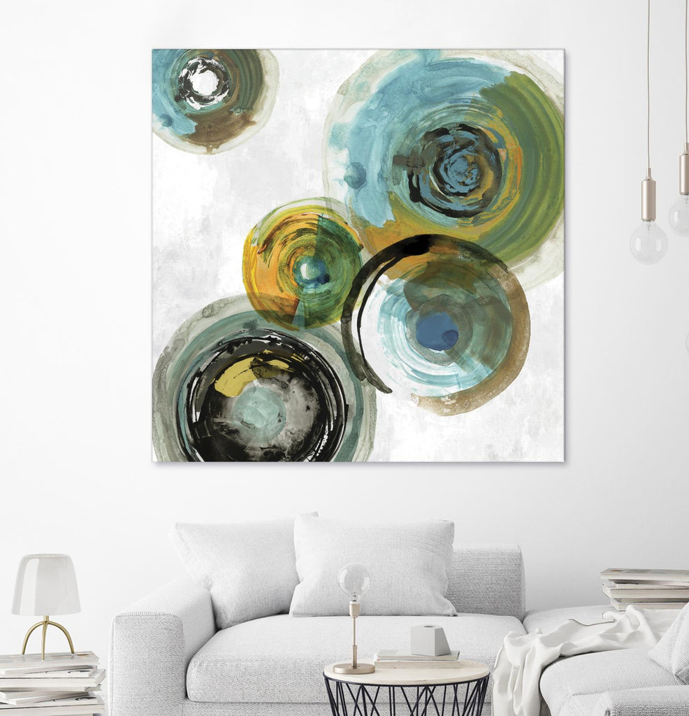 Spirals III by Tom Reeves on GIANT ART - yellow abstract