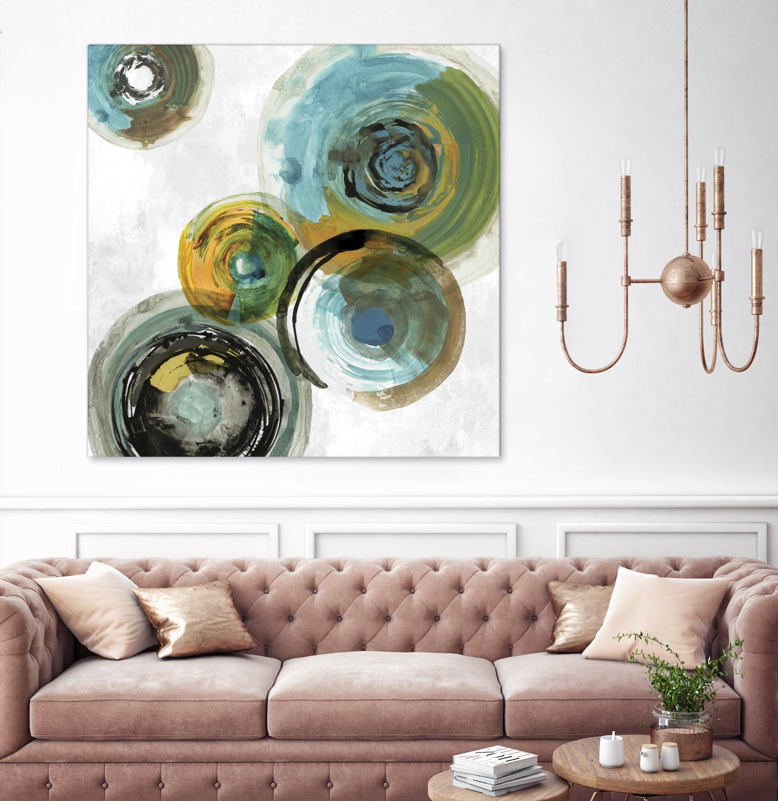 Spirals III by Tom Reeves on GIANT ART - yellow abstract