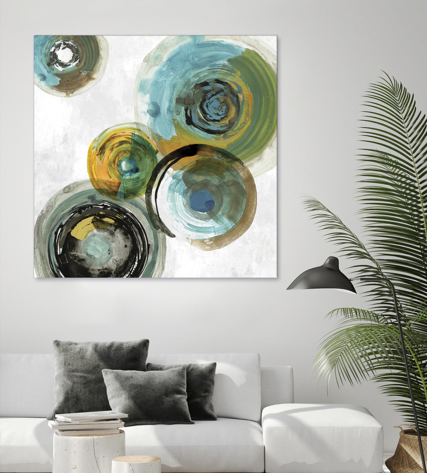 Spirals III by Tom Reeves on GIANT ART - yellow abstract
