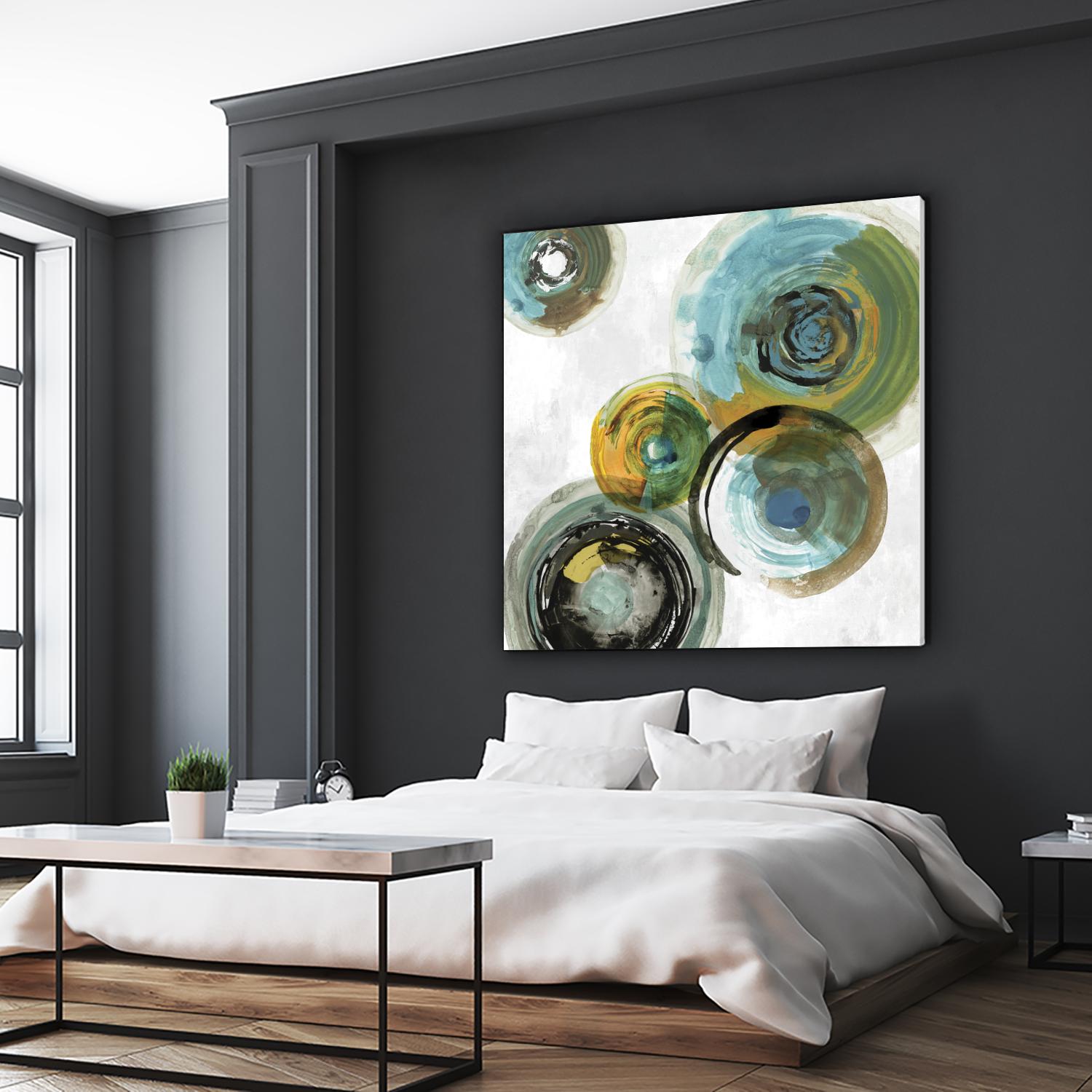 Spirals III by Tom Reeves on GIANT ART - yellow abstract