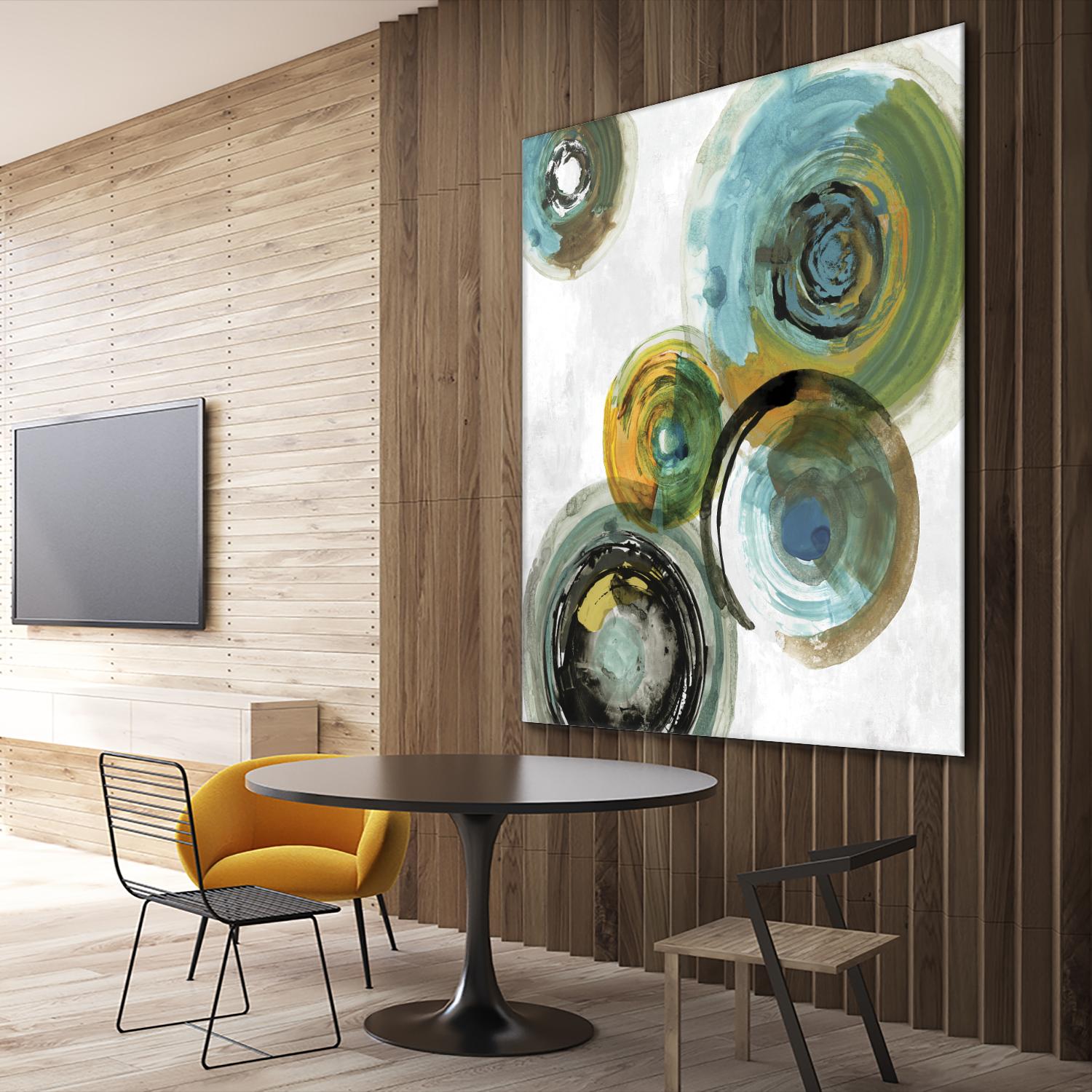 Spirals III by Tom Reeves on GIANT ART - yellow abstract