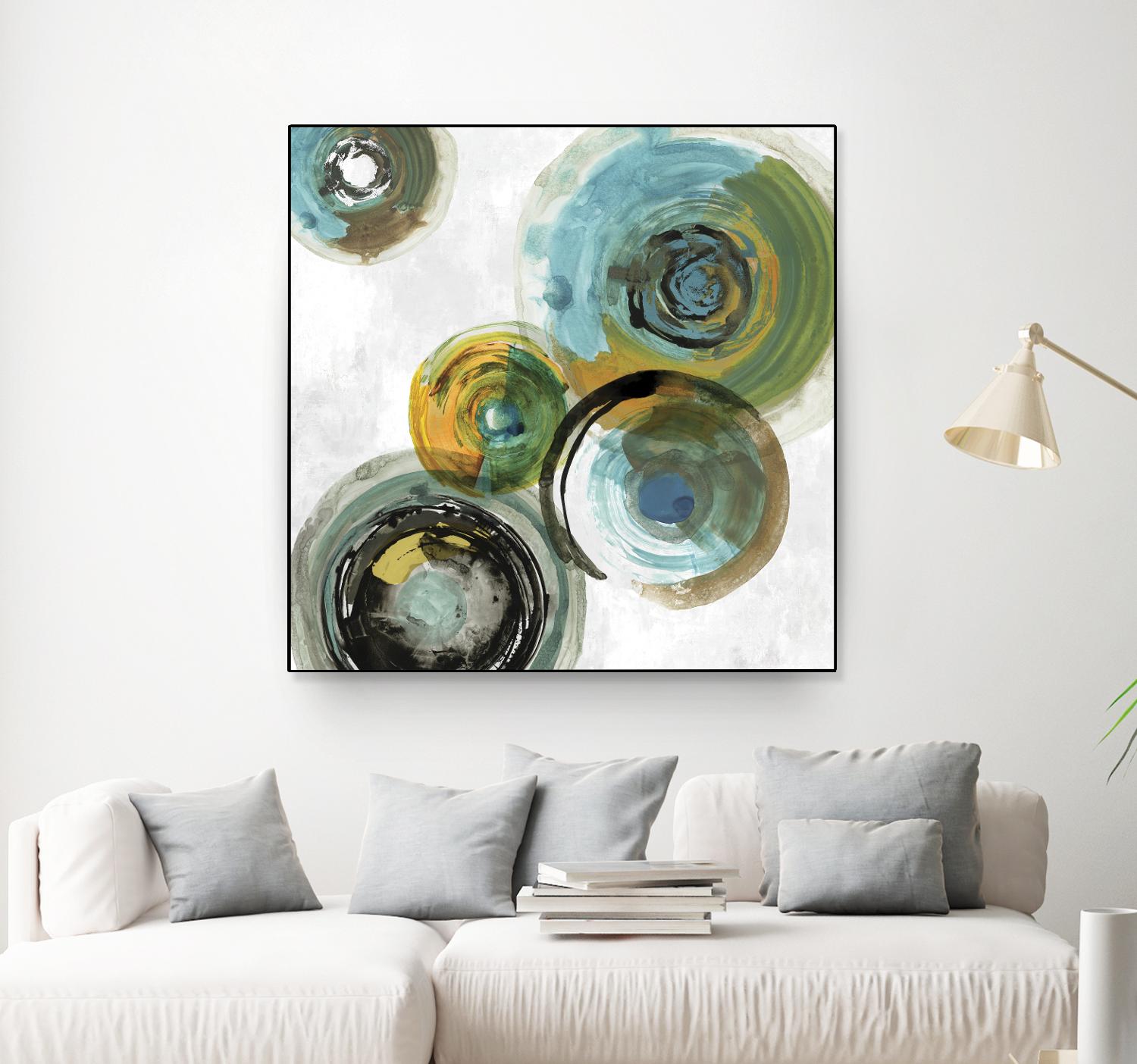 Spirals III by Tom Reeves on GIANT ART - yellow abstract
