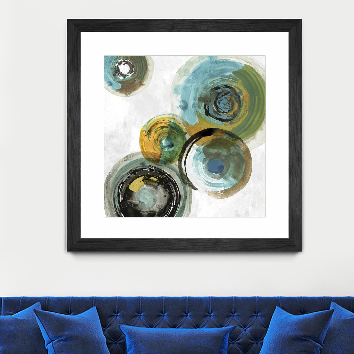 Spirals III by Tom Reeves on GIANT ART - yellow abstract