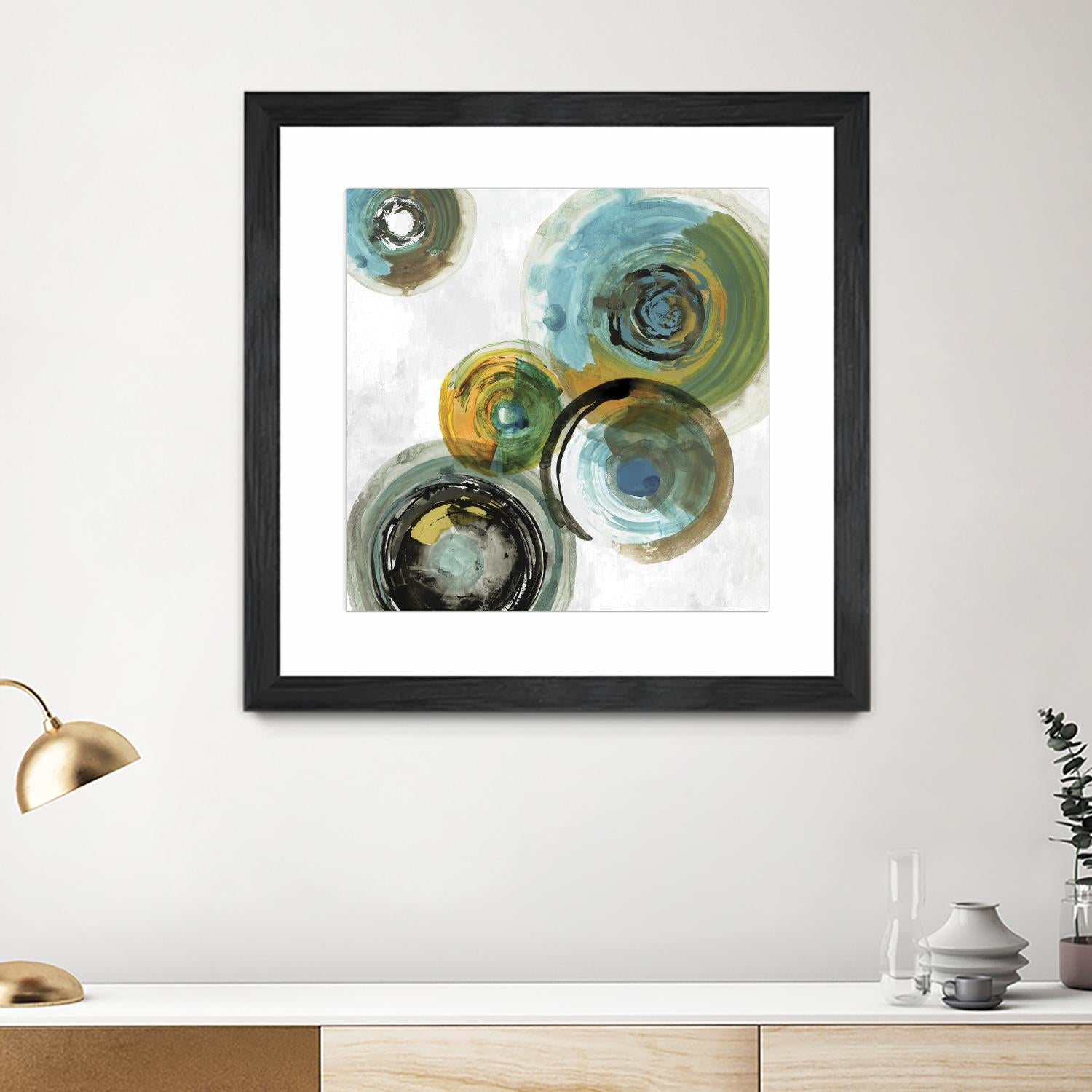 Spirals III by Tom Reeves on GIANT ART - yellow abstract