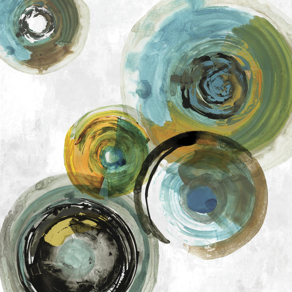 Spirals III par Tom Reeves sur GIANT ART - abstrait jaune