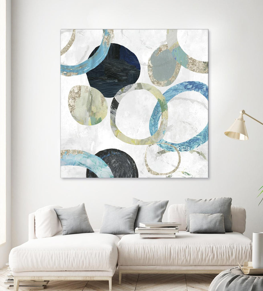 Rings I by Tom Reeves on GIANT ART - blue abstract