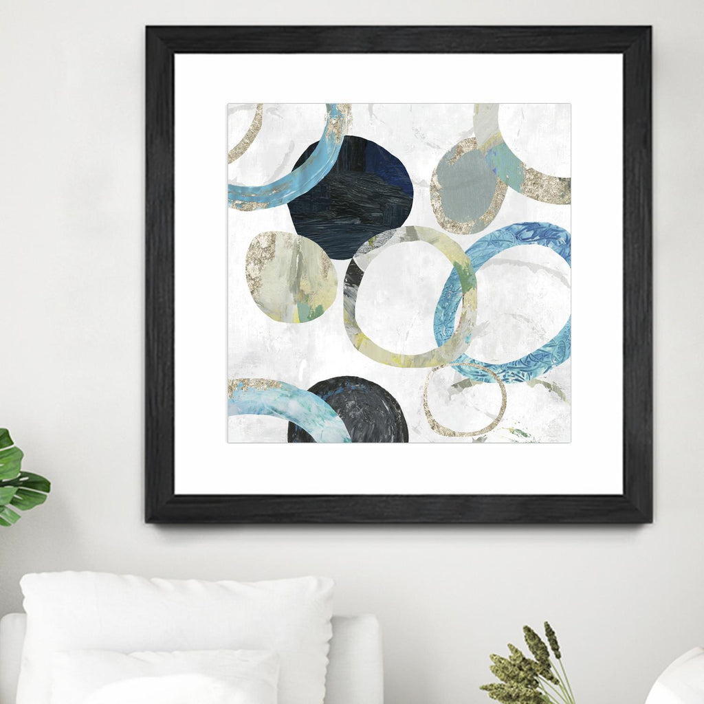 Rings I by Tom Reeves on GIANT ART - blue abstract
