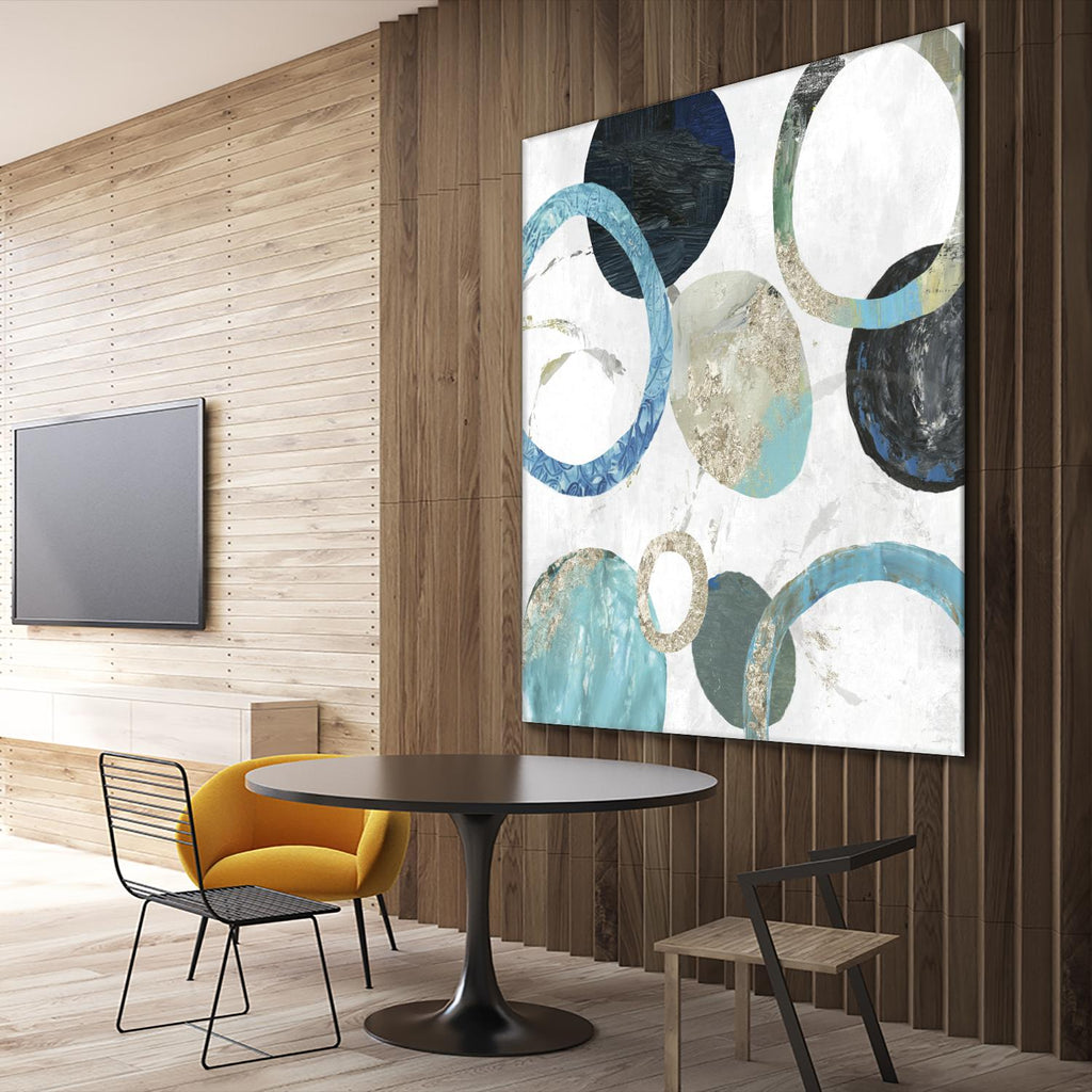 Rings II by Tom Reeves on GIANT ART - blue abstract