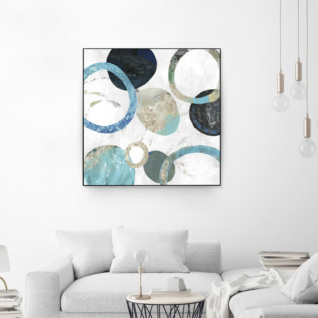 Rings II by Tom Reeves on GIANT ART - blue abstract