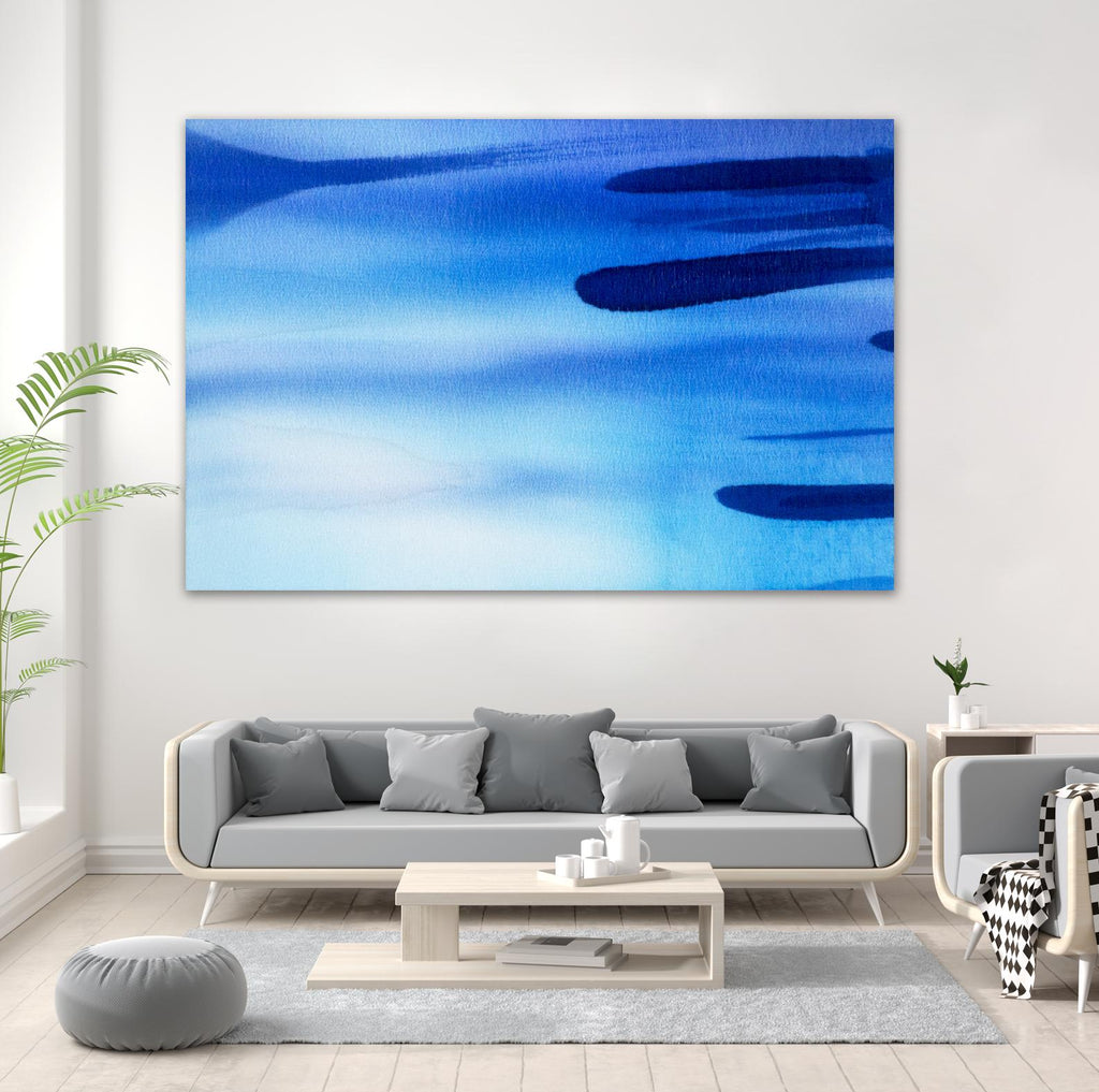 In the Fog by Ritika Ghandi on GIANT ART - blue abstract