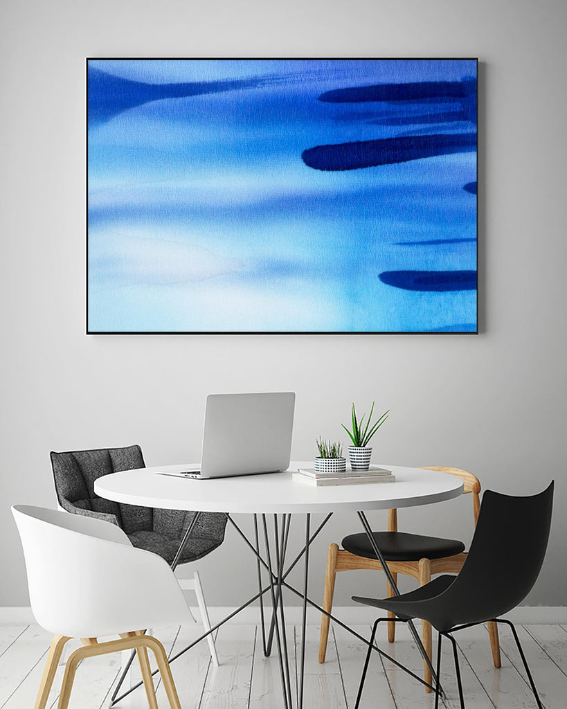In the Fog by Ritika Ghandi on GIANT ART - blue abstract