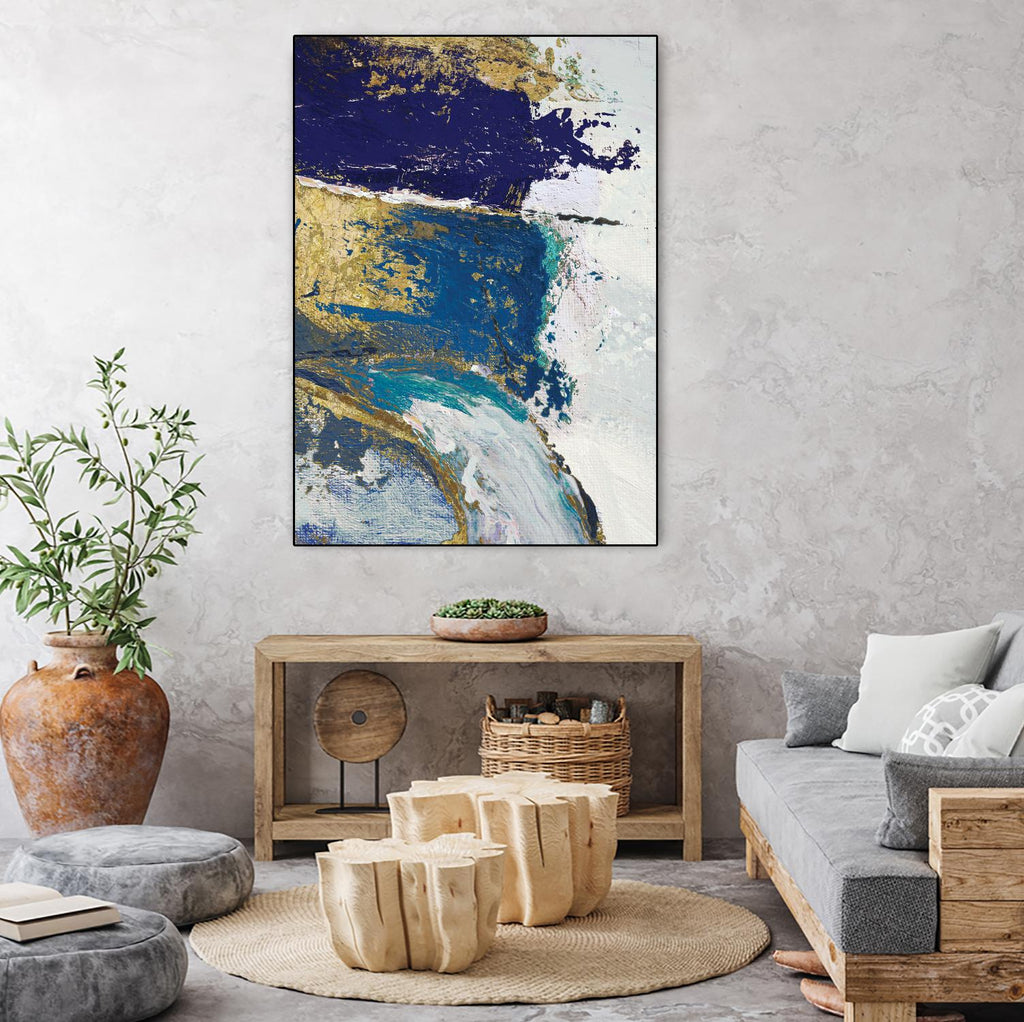 Riviera II by Ruth Palmer on GIANT ART - gold abstract