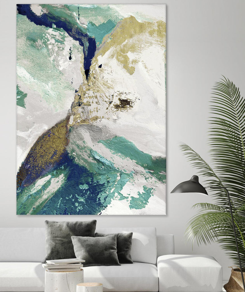 Riviera III by Ruth Palmer on GIANT ART - cyan abstract
