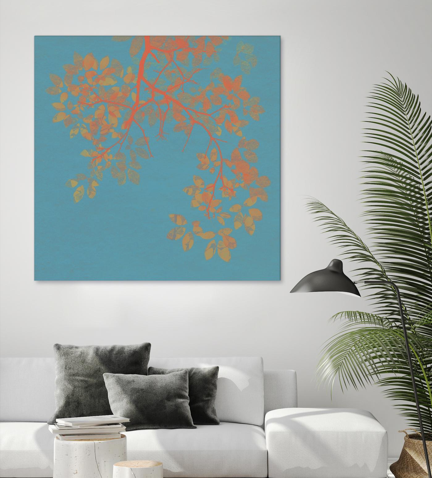 Shire I by Ricki Mountain on GIANT ART - red floral