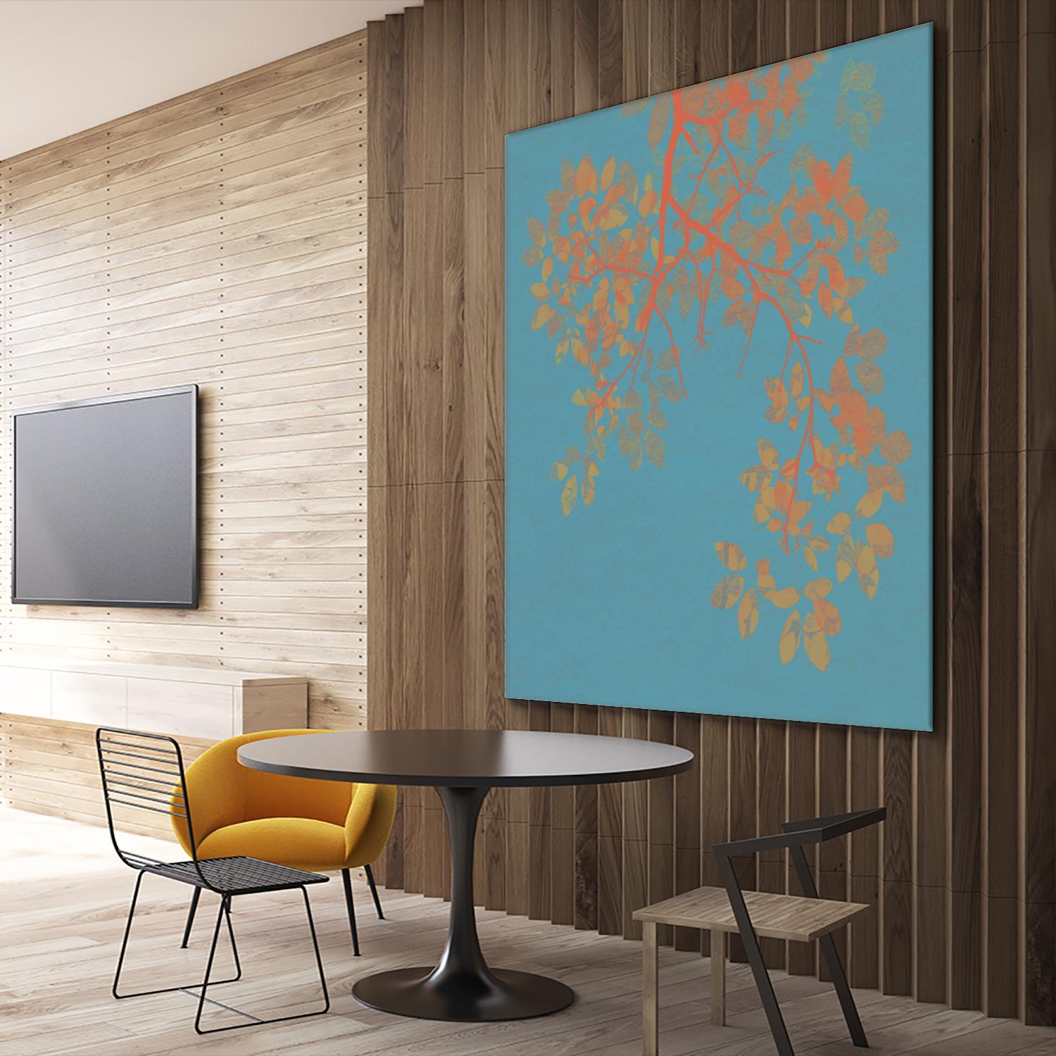 Shire I by Ricki Mountain on GIANT ART - red floral