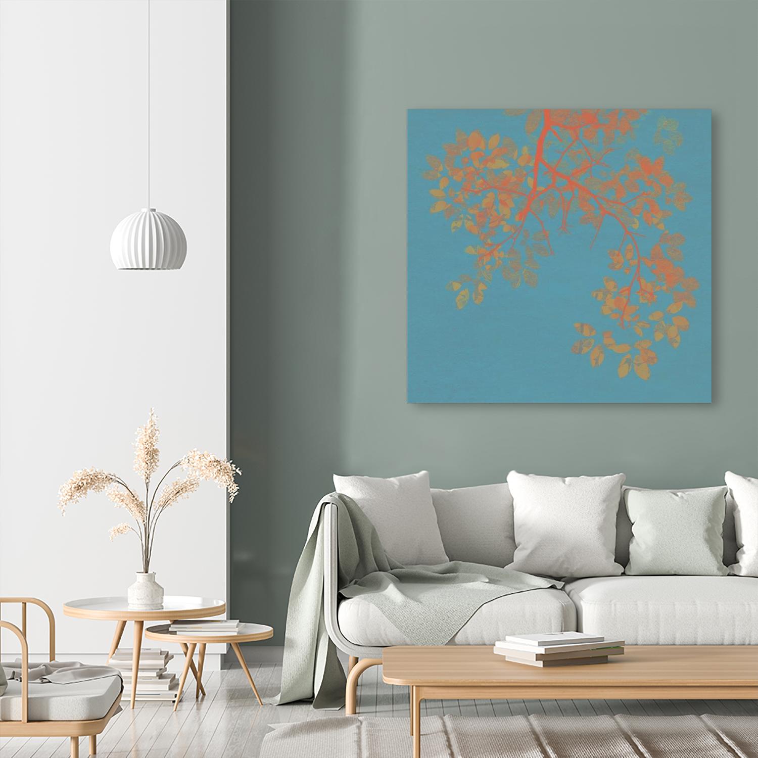 Shire I by Ricki Mountain on GIANT ART - red floral