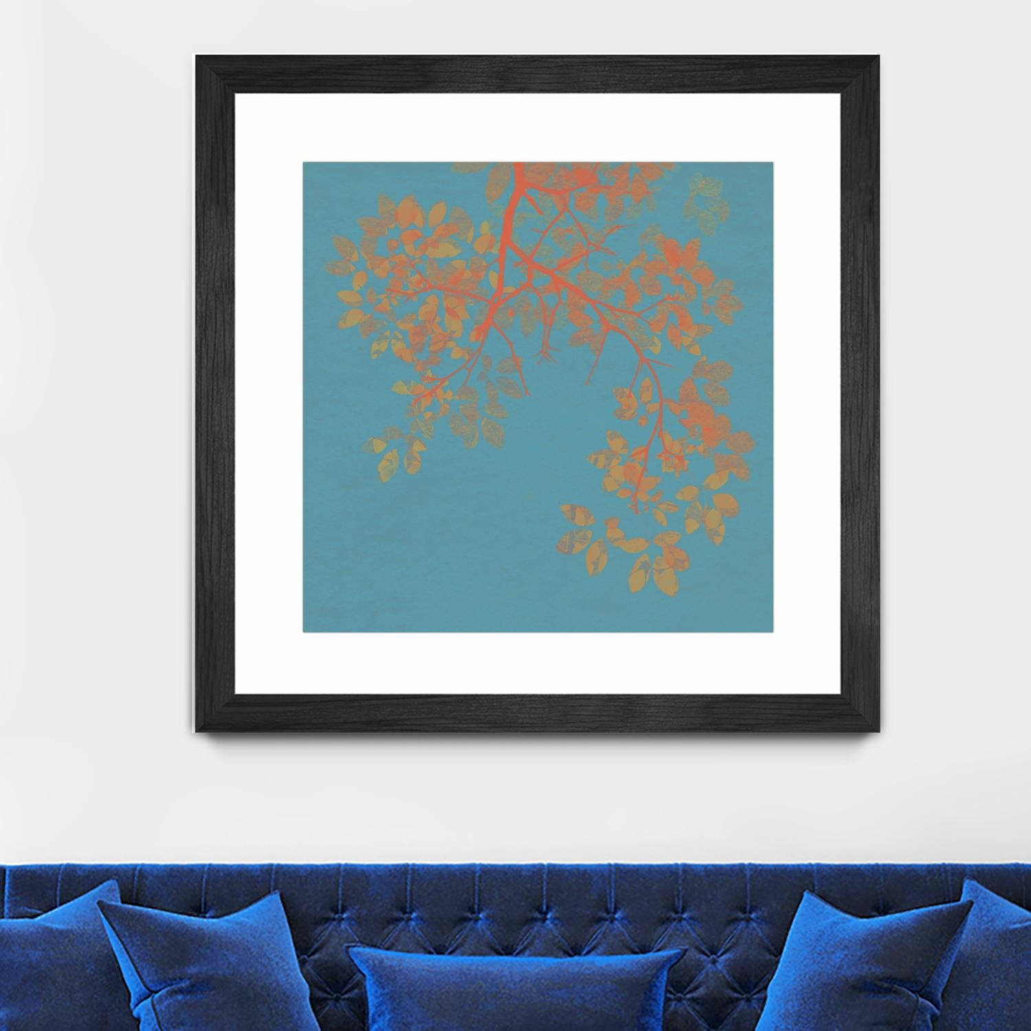 Shire I by Ricki Mountain on GIANT ART - red floral