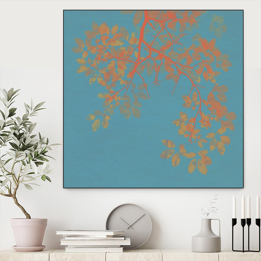 Shire I by Ricki Mountain on GIANT ART - red floral