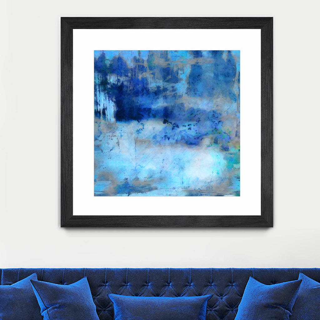 Blue Skies Ahead par Ricki Mountain sur GIANT ART - abstrait bleu