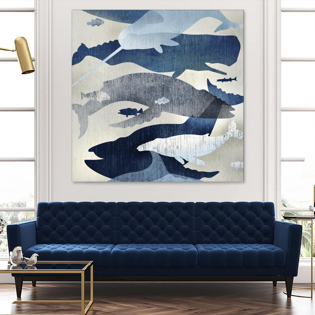 Whale Watching I by Edward Selkirk on GIANT ART - beige nautical
