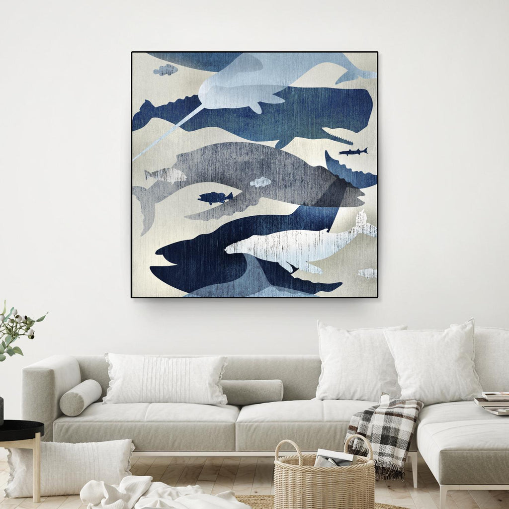 Whale Watching I by Edward Selkirk on GIANT ART - beige nautical
