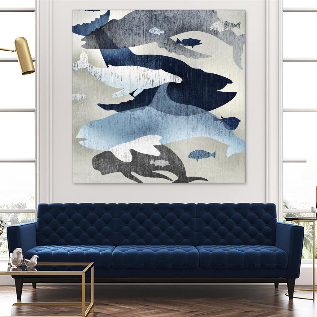 Whale Watching II par Edward Selkirk sur GIANT ART - beige nautique