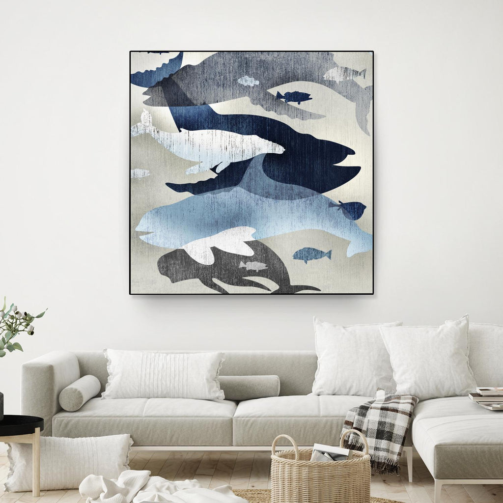 Whale Watching II par Edward Selkirk sur GIANT ART - beige nautique