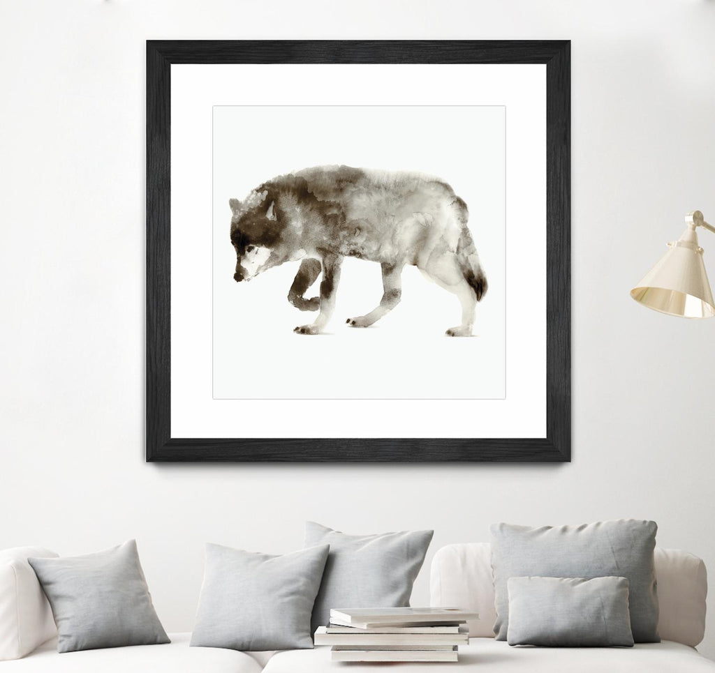 Loup par Edward Selkirk sur GIANT ART - animaux bruns