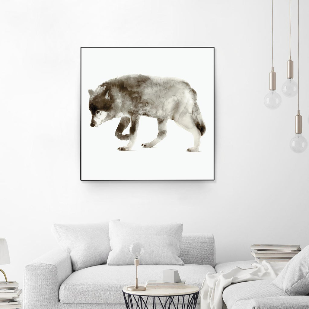 Loup par Edward Selkirk sur GIANT ART - animaux bruns