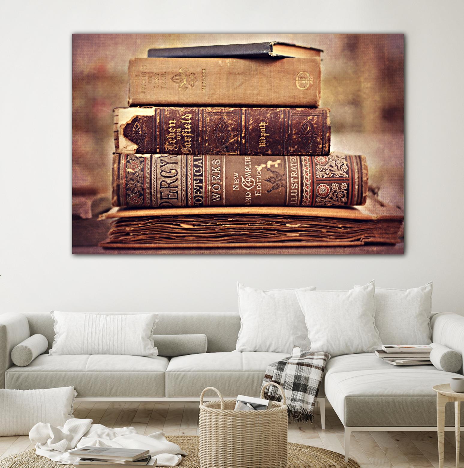 Vintage Book Collection IV by Sylvia Cook on GIANT ART - velvet leisure