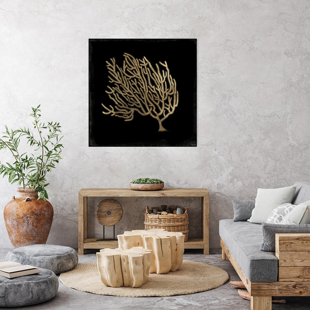 Gold Coral II by Aimee Wilson on GIANT ART - gold nautical