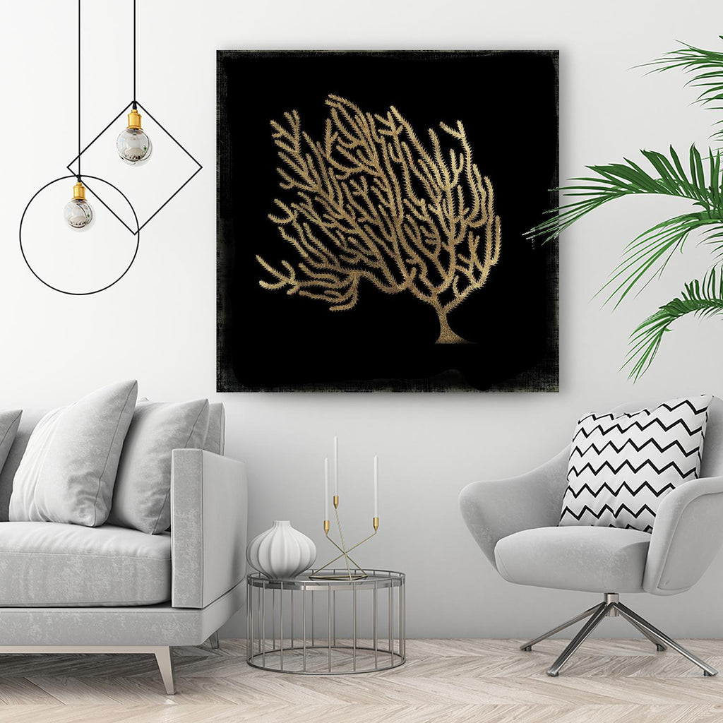 Gold Coral II by Aimee Wilson on GIANT ART - gold nautical