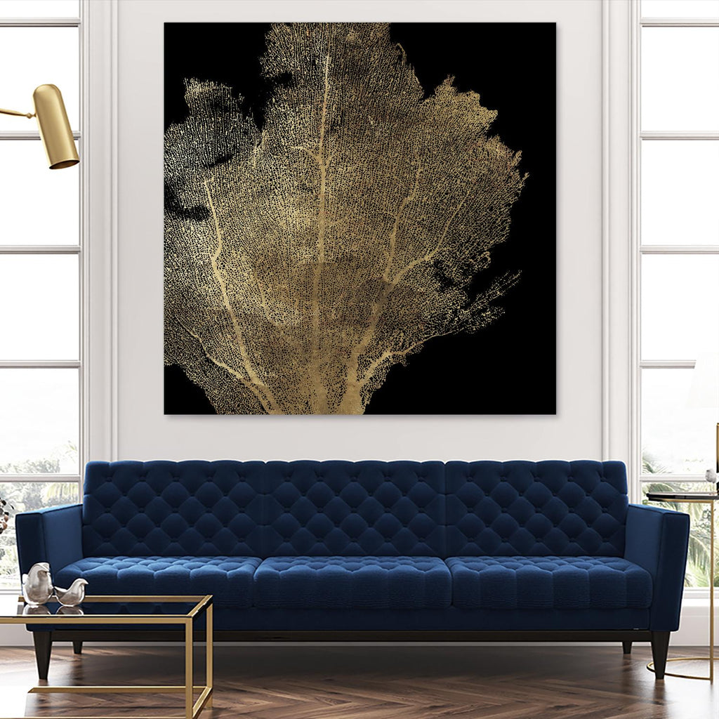 Honey Comb Coral I by Aimee Wilson on GIANT ART - gold nautical