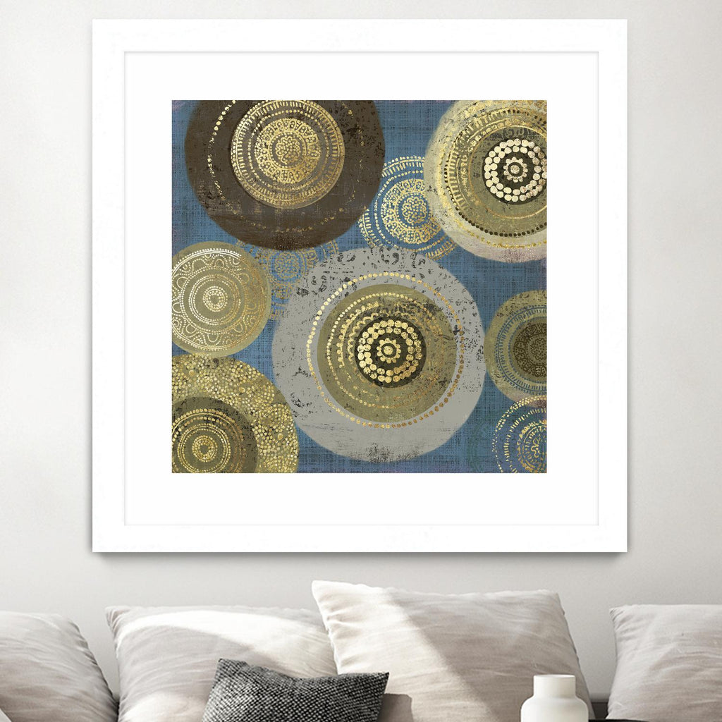 Aboriginal Dot II by Aimee Wilson on GIANT ART - gold abstract