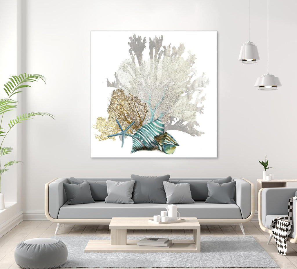 Coral by Aimee Wilson on GIANT ART - turquoise nautical