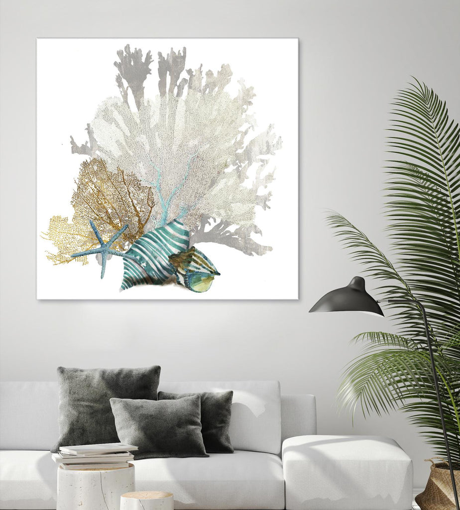 Coral by Aimee Wilson on GIANT ART - turquoise nautical