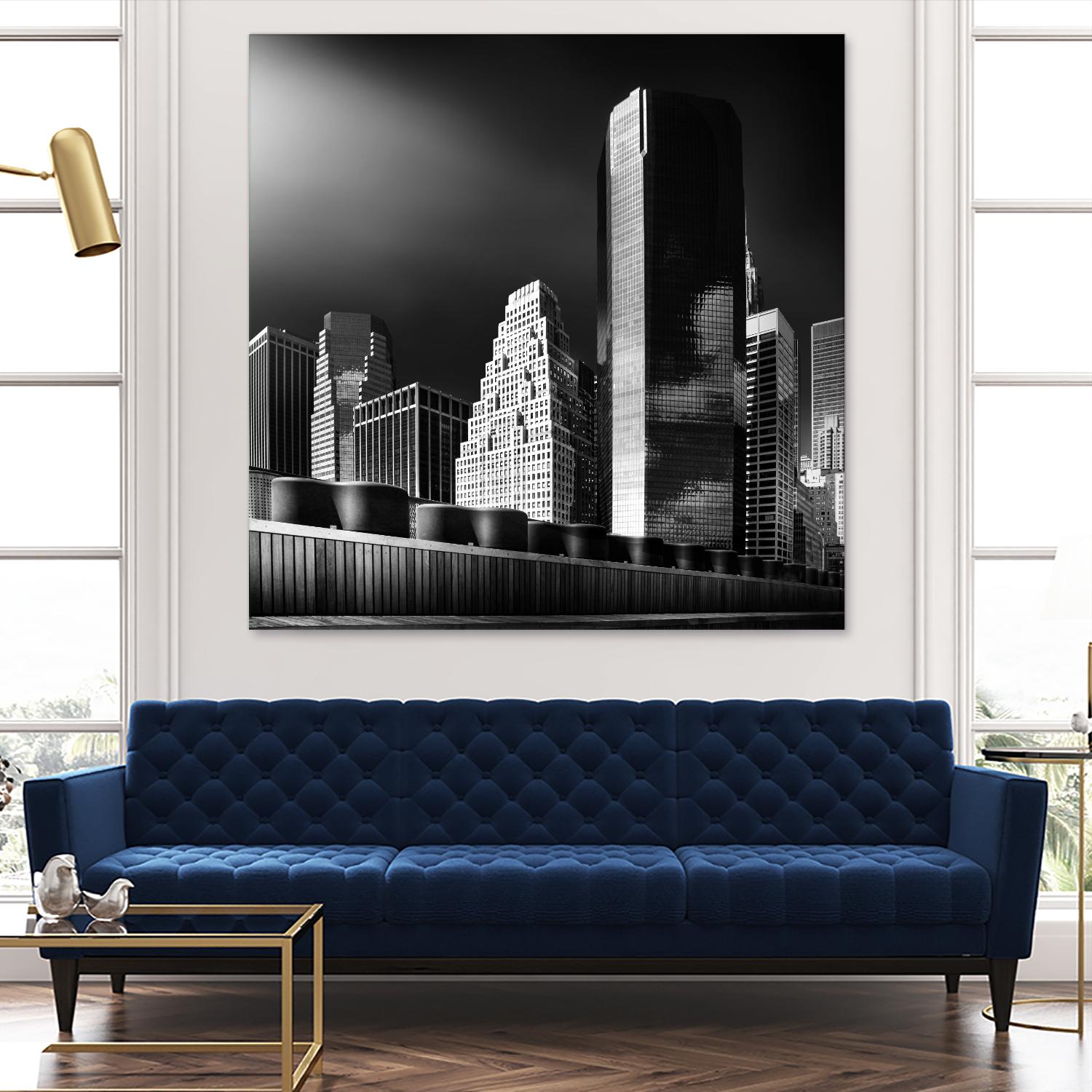 Skyline by Bauer 1X on GIANT ART - black city scene