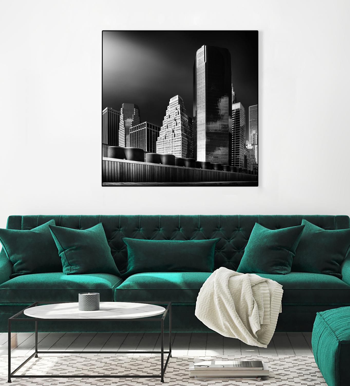 Skyline by Bauer 1X on GIANT ART - black city scene