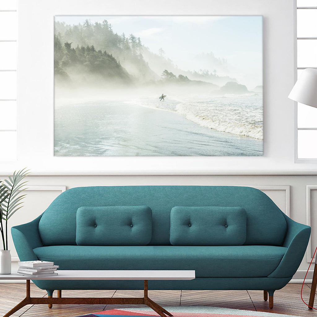 Suhrie - Catching the Morning Surf par 1X sur GIANT ART - paysage bleu