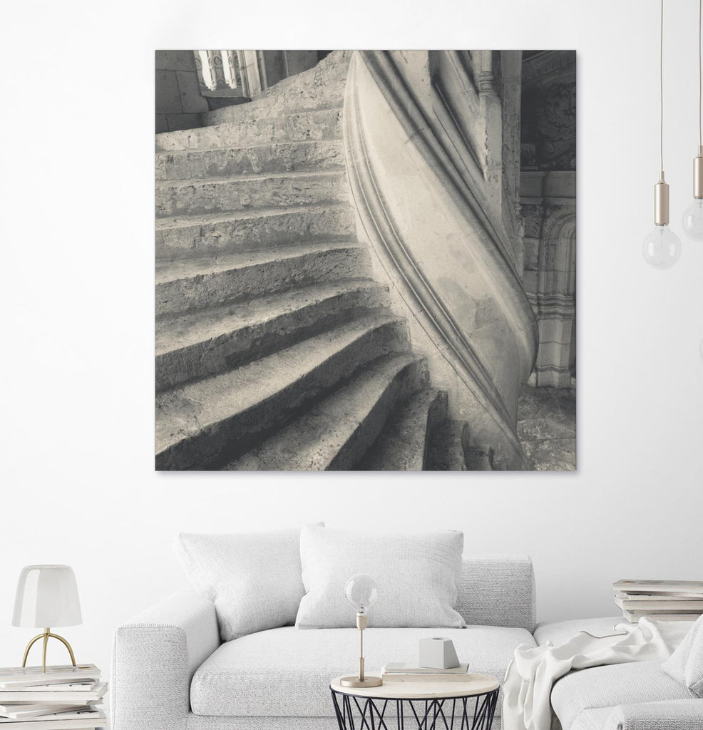 Descending I by YK Studios 1X on GIANT ART - gray architectural stair
